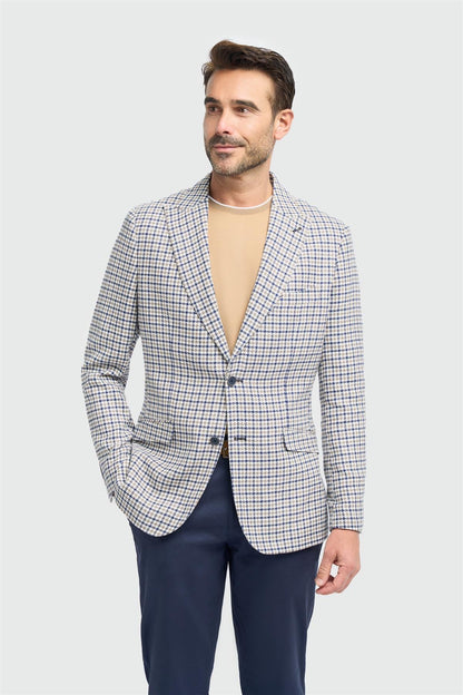 Bartela Beige Dogtooth Jacket