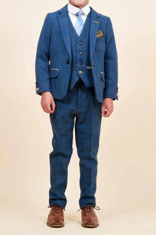 Boys Dion Blue Tweed - 3 Piece