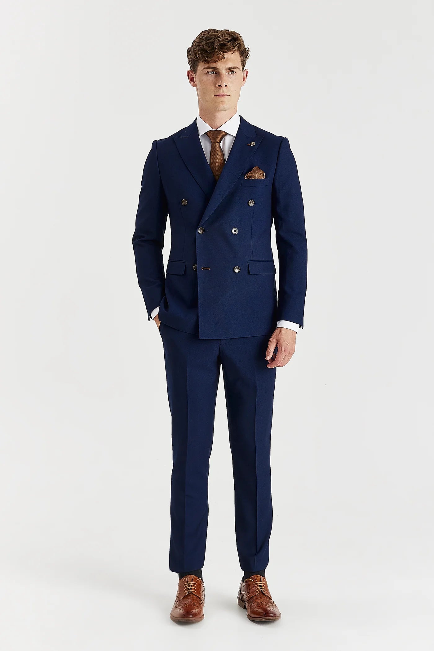 Mayfair Navy DB Trousers
