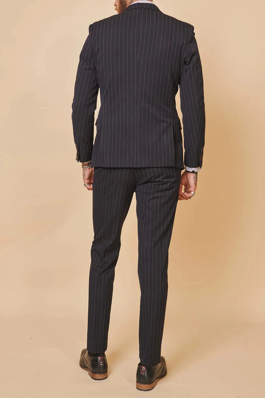 Rocco Navy Pinstripe DB Jacket