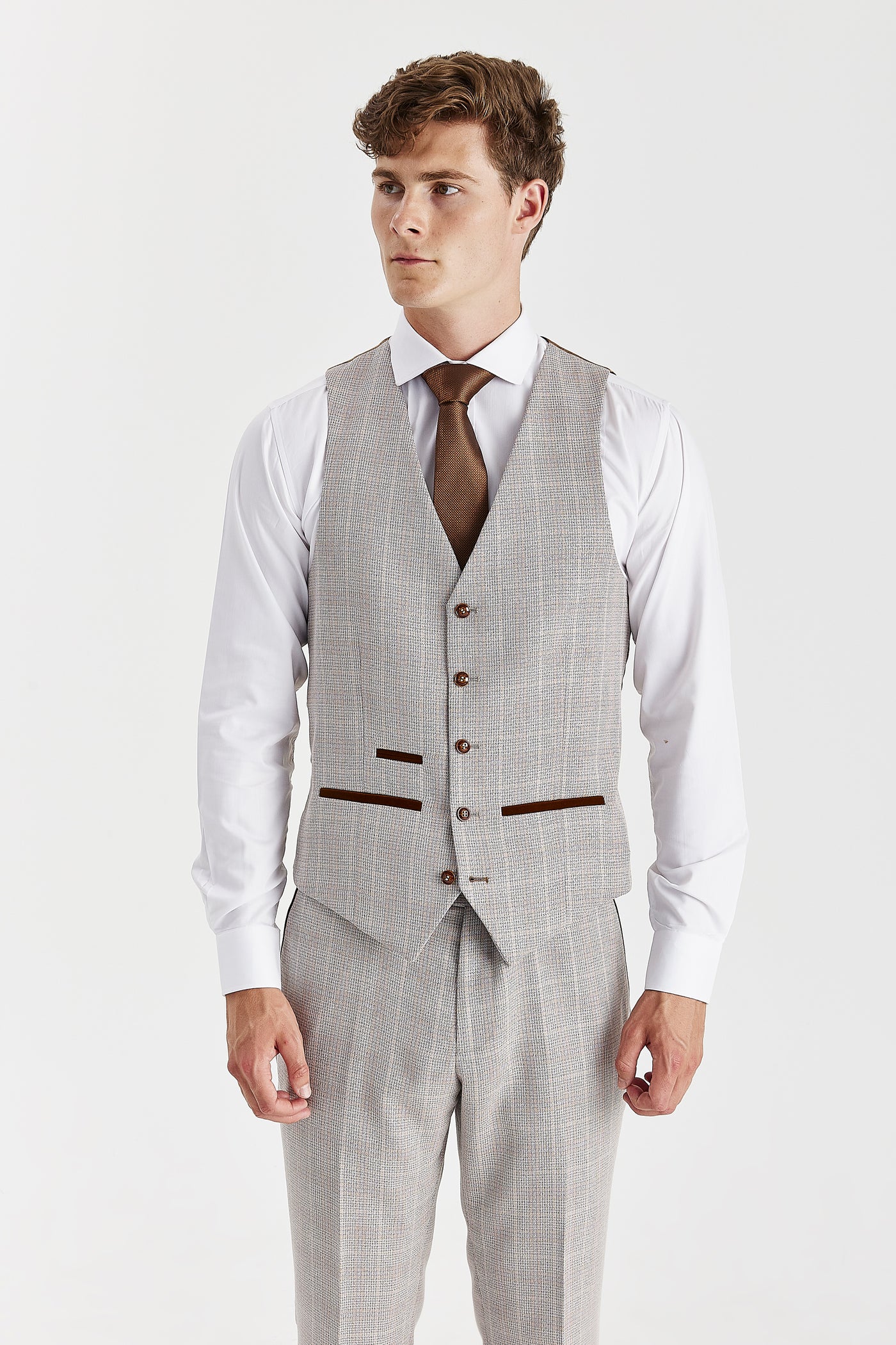 Leo Beige Waistcoat