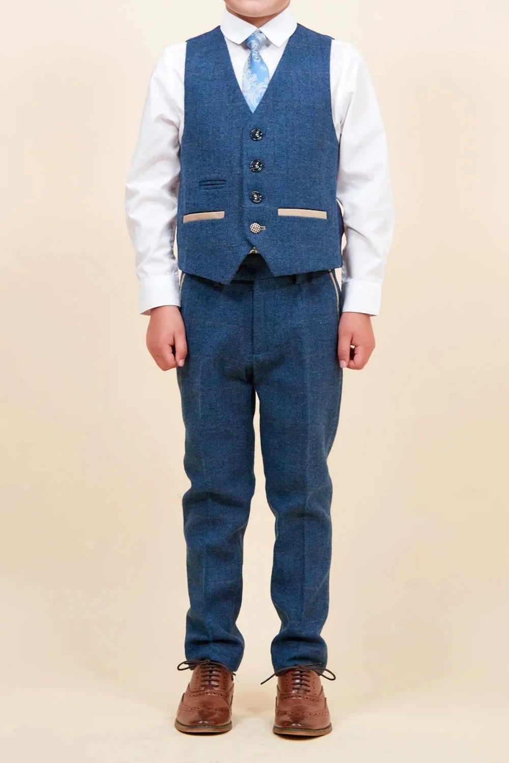 Boys Dion Blue Tweed - 3 Piece