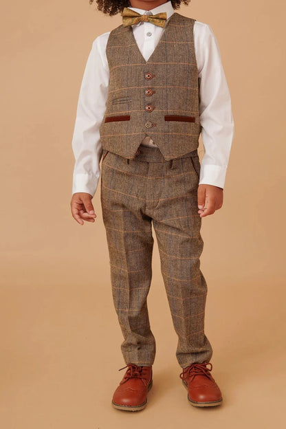 Boys Ted Brown Tweed - 3 Piece