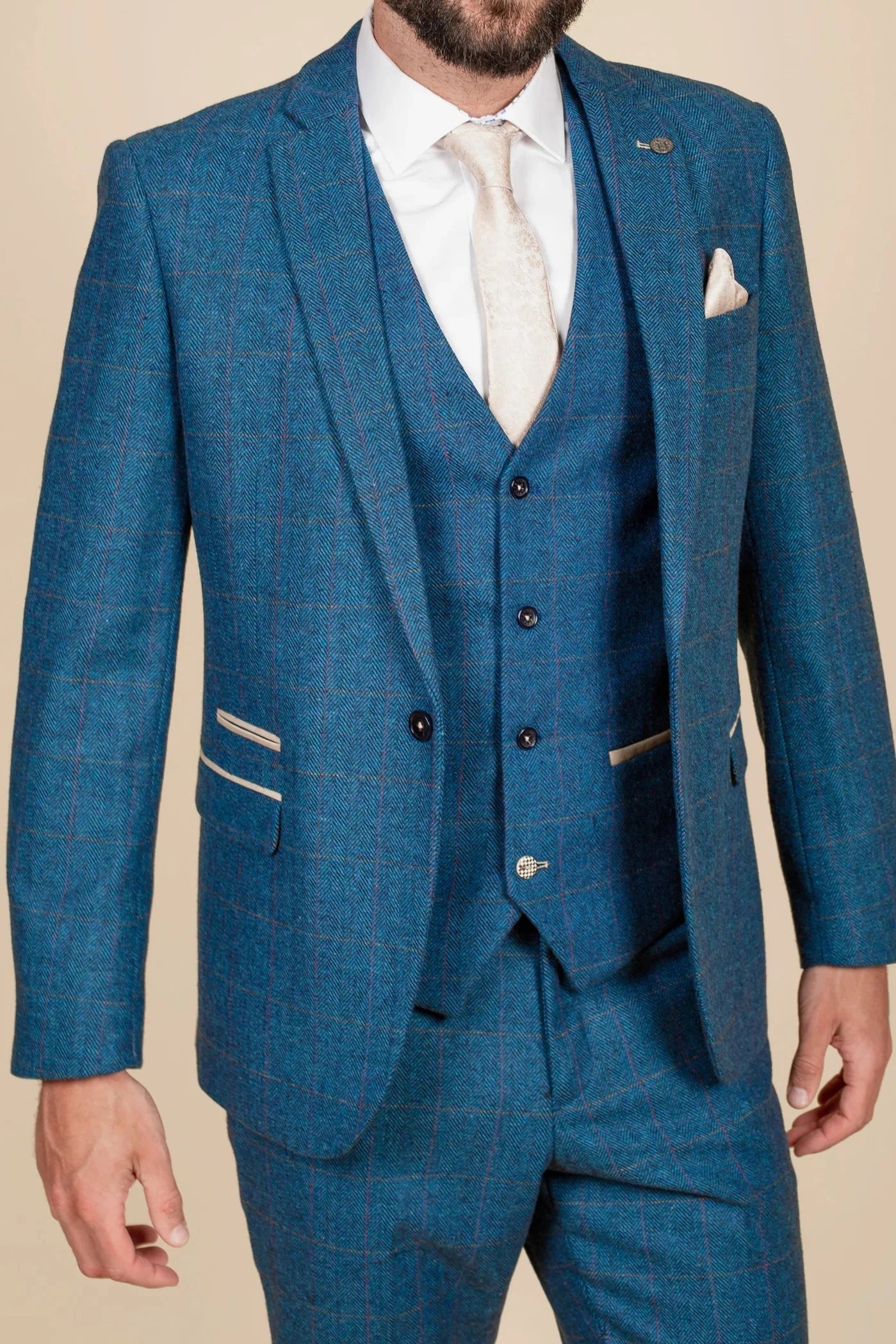 Dion Navy Tweed - 3 Piece