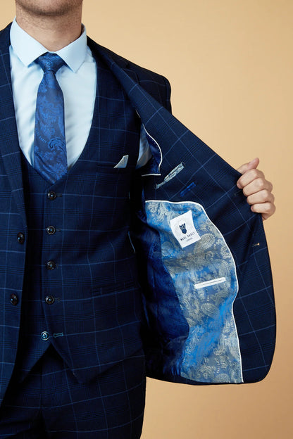 Edinson Navy Sky Check Jacket