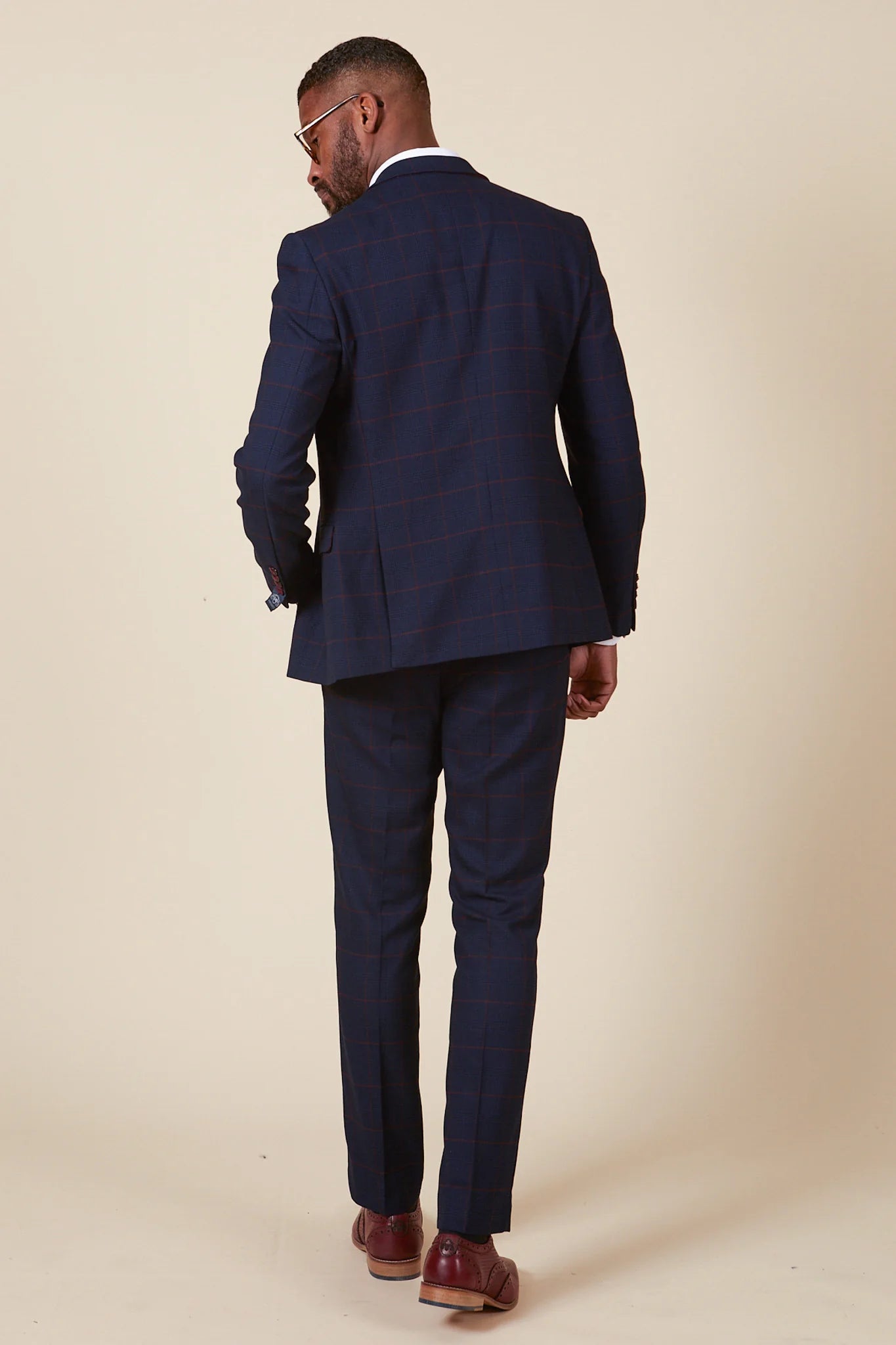 Edinson Navy Wine Check - 3 Piece