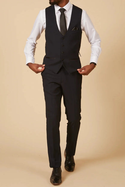 Dalton Navy Tux Waistcoat