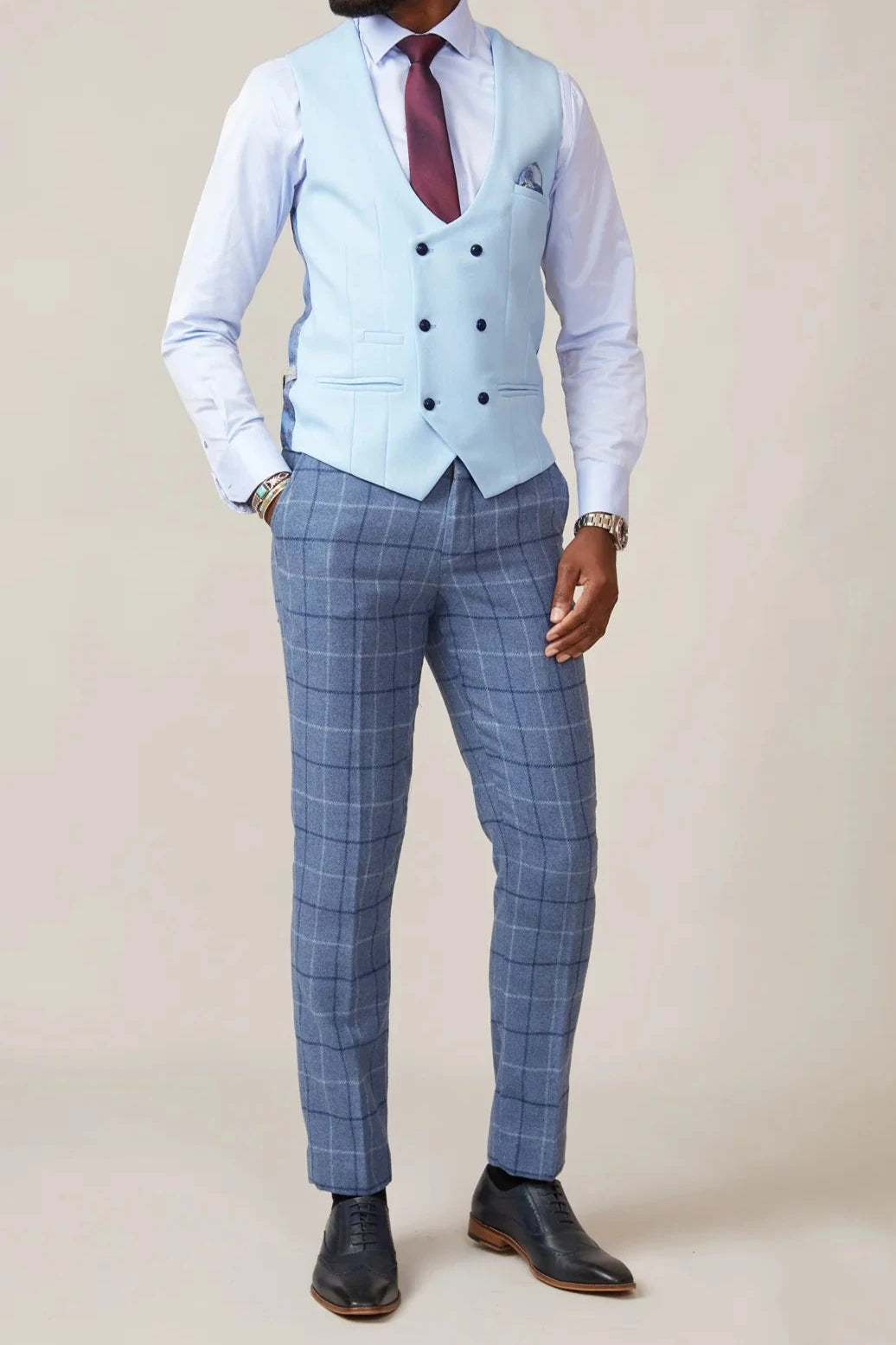 Kelvin DB Waistcoat - Sky