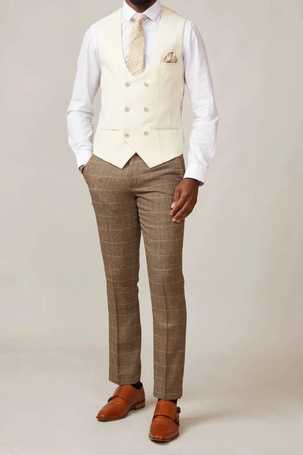 Kelvin DB Waistcoat - Cream