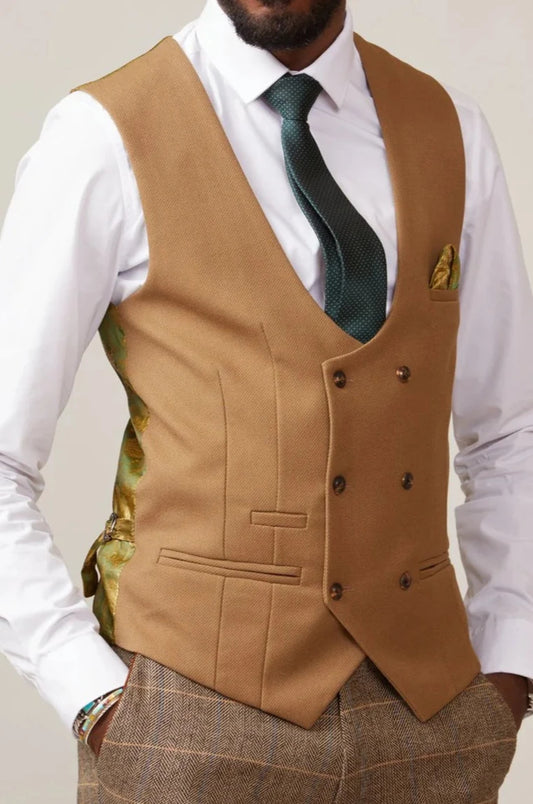 Kelvin DB Waistcoat - Oak