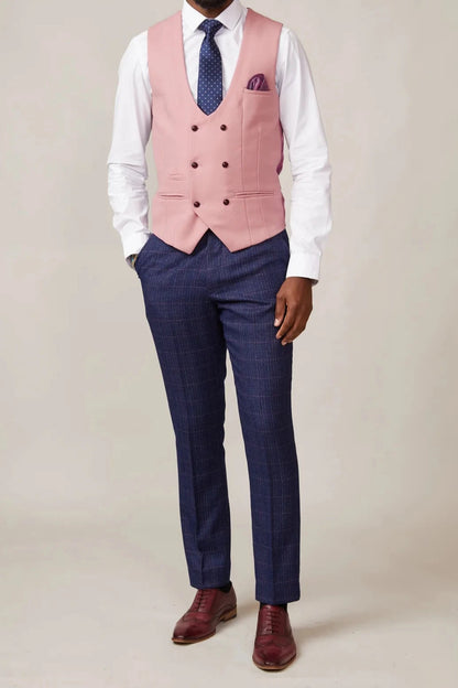 Kelvin DB Waistcoat - Pink