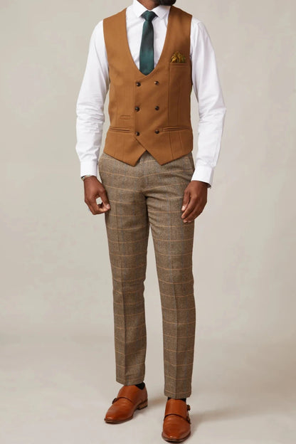 Kelvin DB Waistcoat - Tan