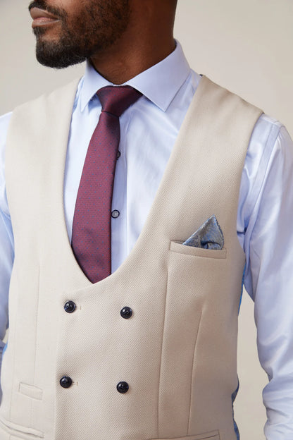 Kelvin DB Waistcoat - Stone