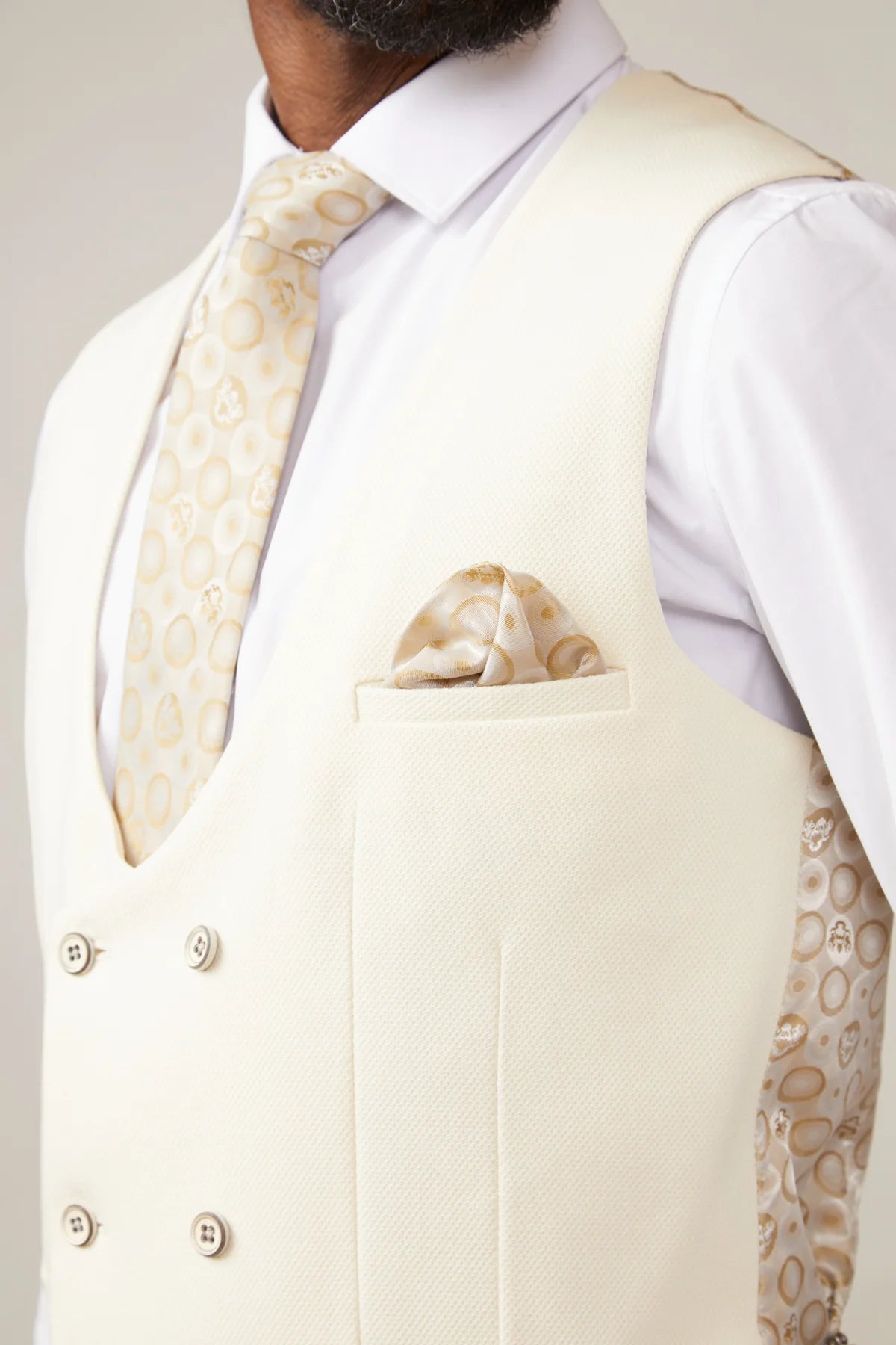 Kelvin DB Waistcoat - Cream