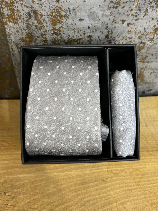 Dotted Silk Tie Set - All Colours