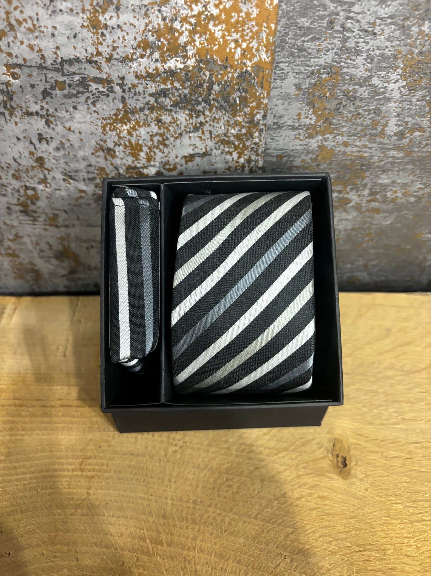 Striped Polyester Tie Set - All Colours