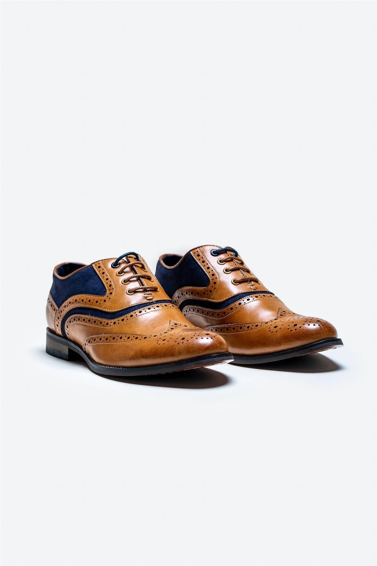 Russell Shoes - Tan / Navy