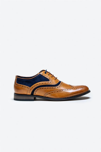 Russell Shoes - Tan / Navy