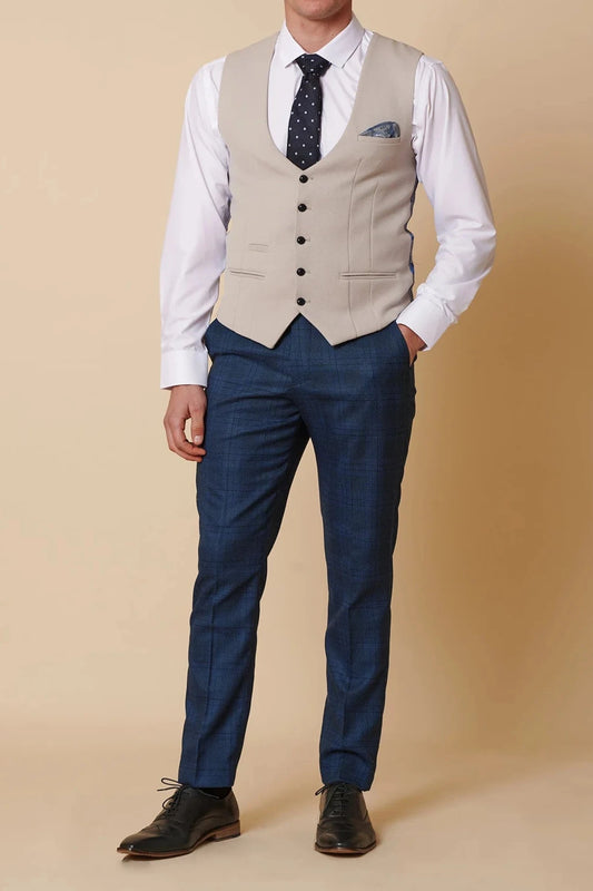 Kelvin SB Waistcoat - Stone