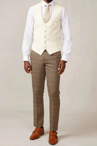 Kelvin SB Waistcoat - Cream