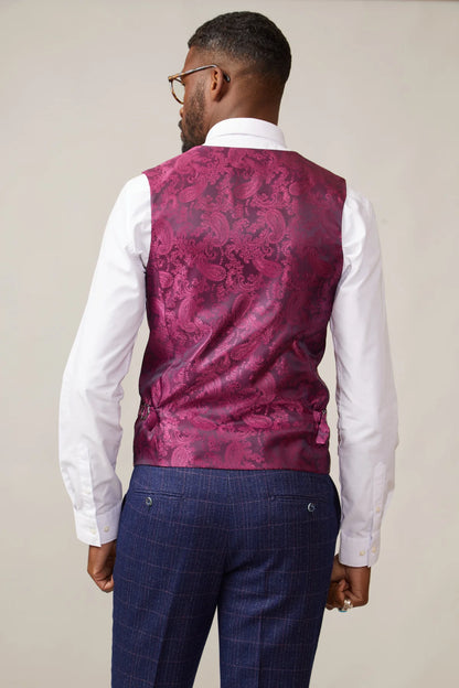 Kelvin SB Waistcoat - Berry