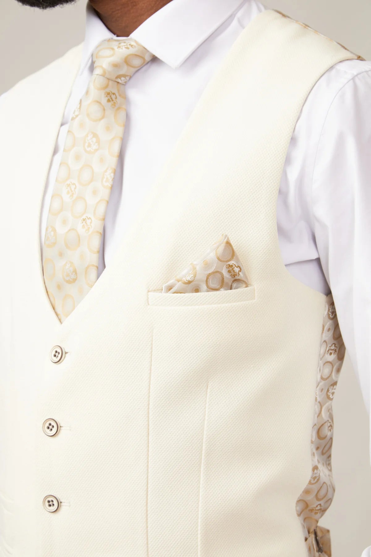 Kelvin SB Waistcoat - Cream