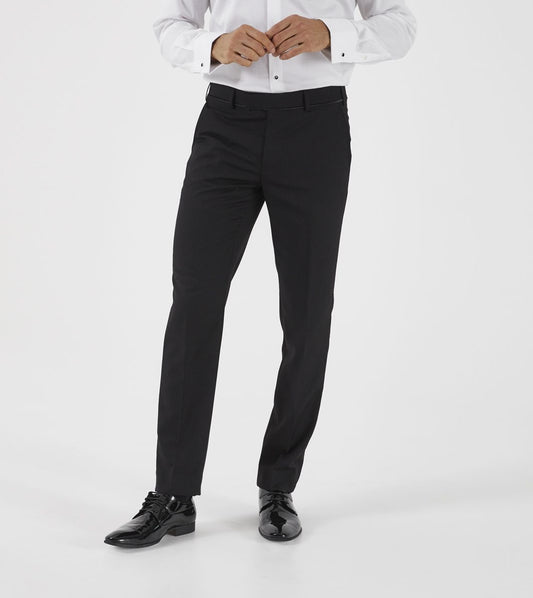 Sinatra Slim Tapered Black Tux Trousers