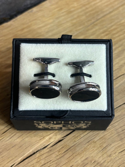 Black Oval Cufflinks