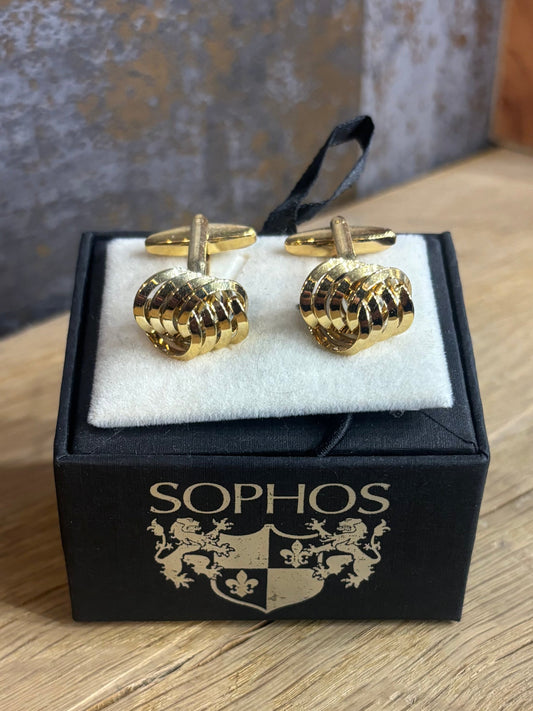 Gold Banded Cufflinks