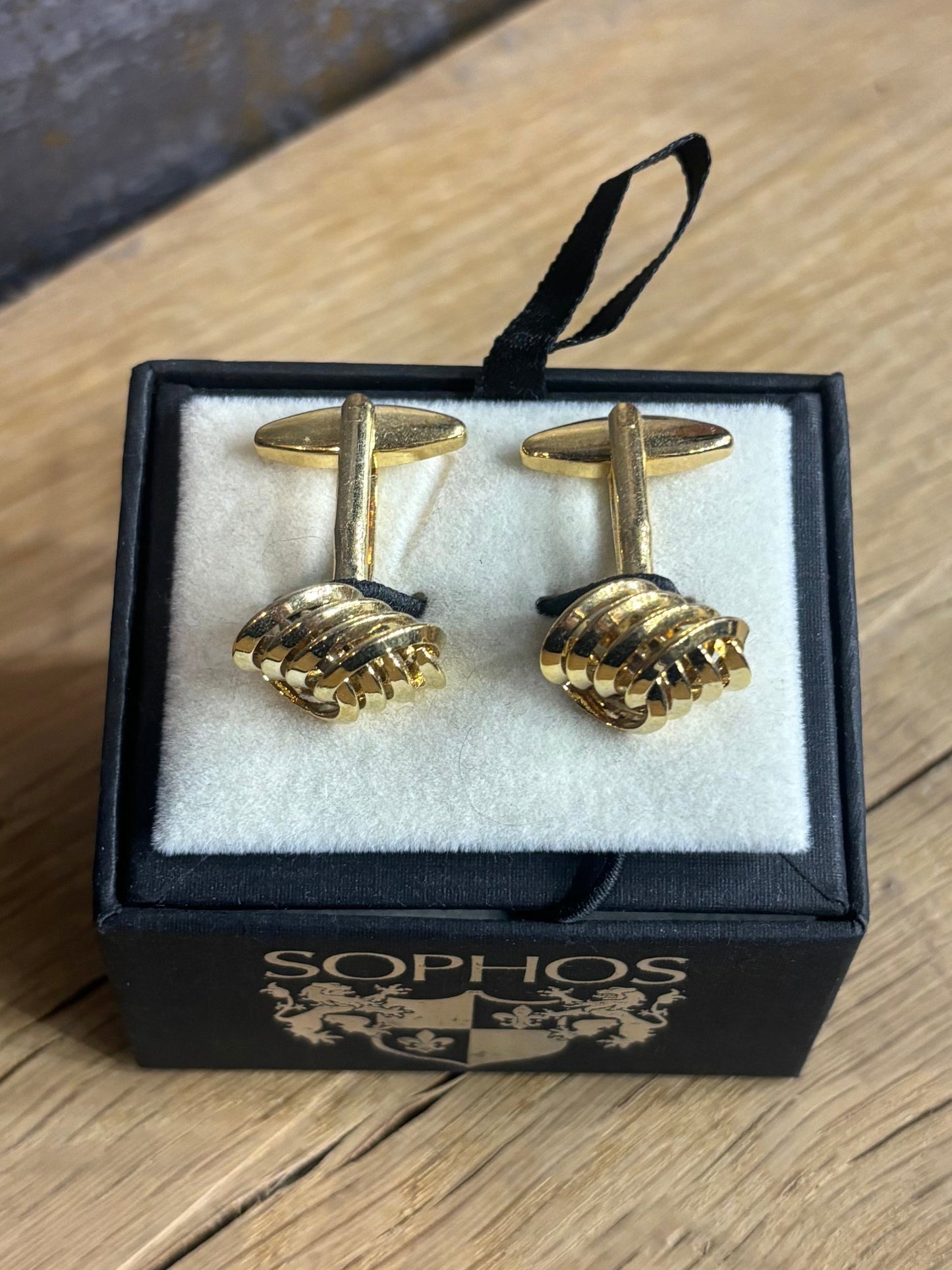 Gold Banded Cufflinks