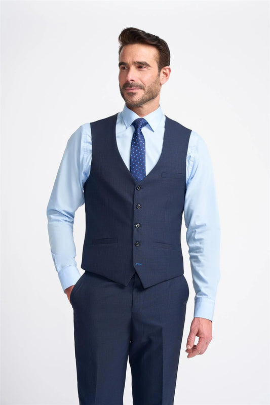 Seeba Navy Waistcoat