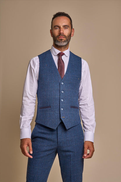 Carnegi Navy Waistcoat