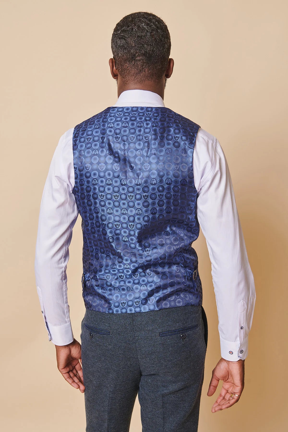 Marlow Blue Tweed Waistcoat