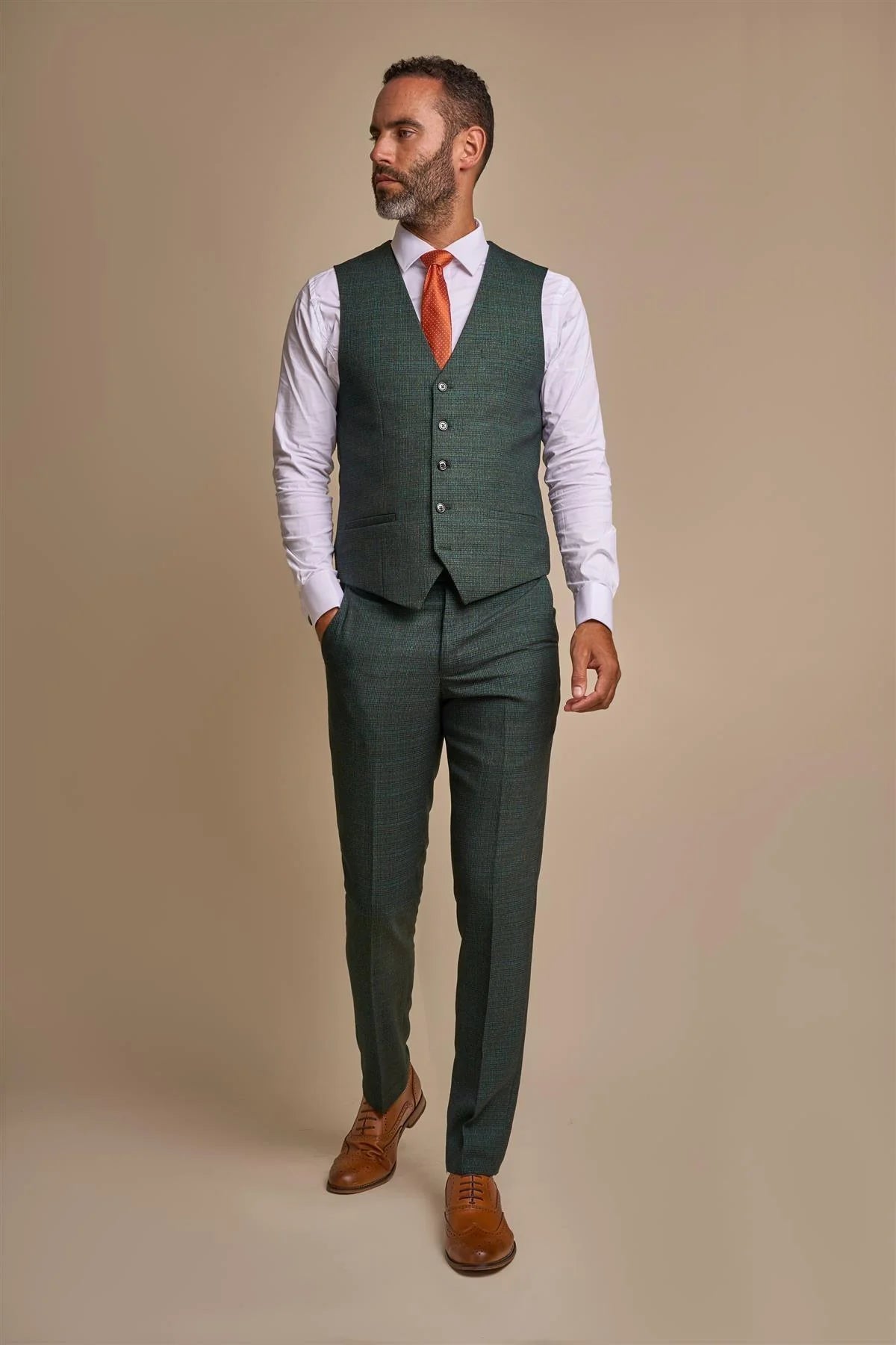 Caridi Olive Waistcoat