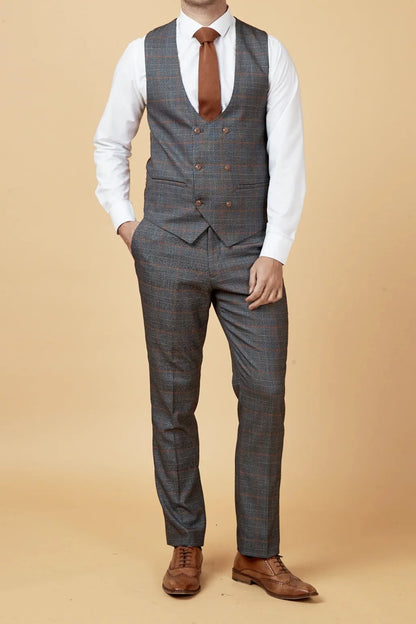 Jenson Grey DB Waistcoat