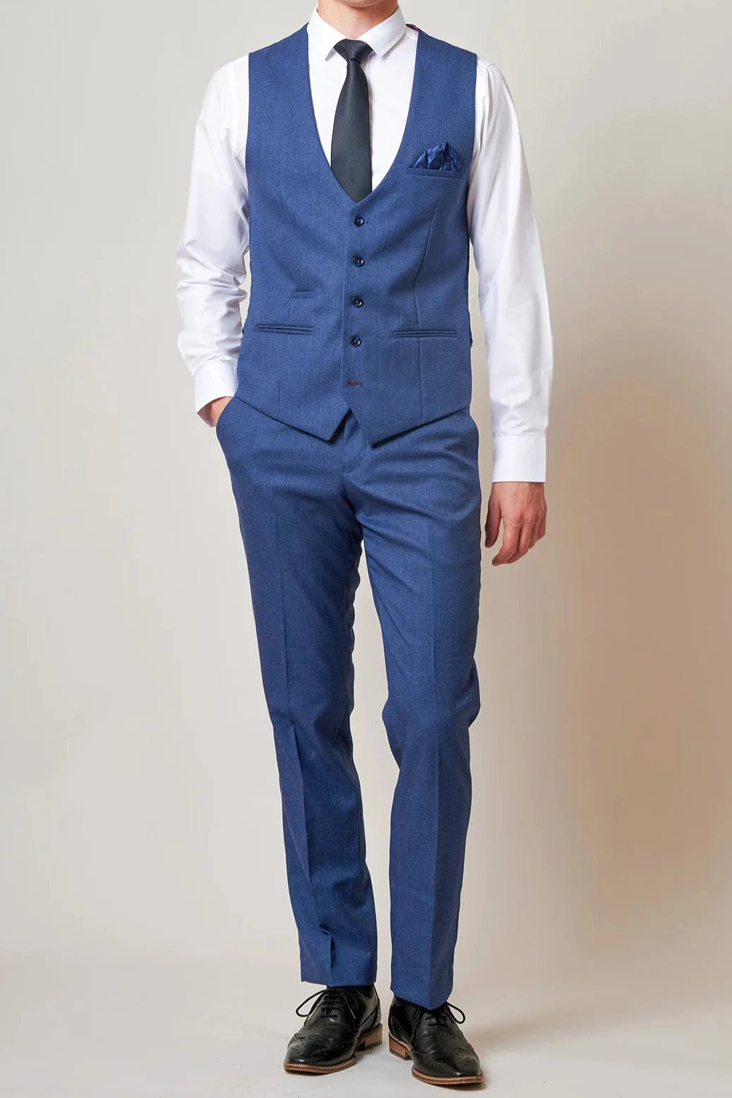 Ashley Navy Waistcoat