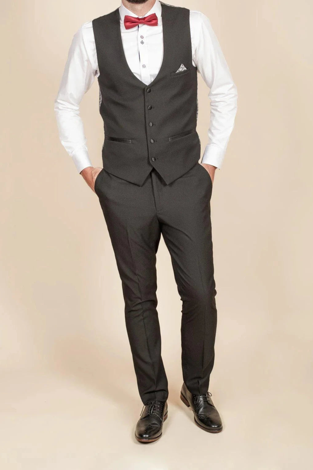 Dalton Black Tux Waistcoat