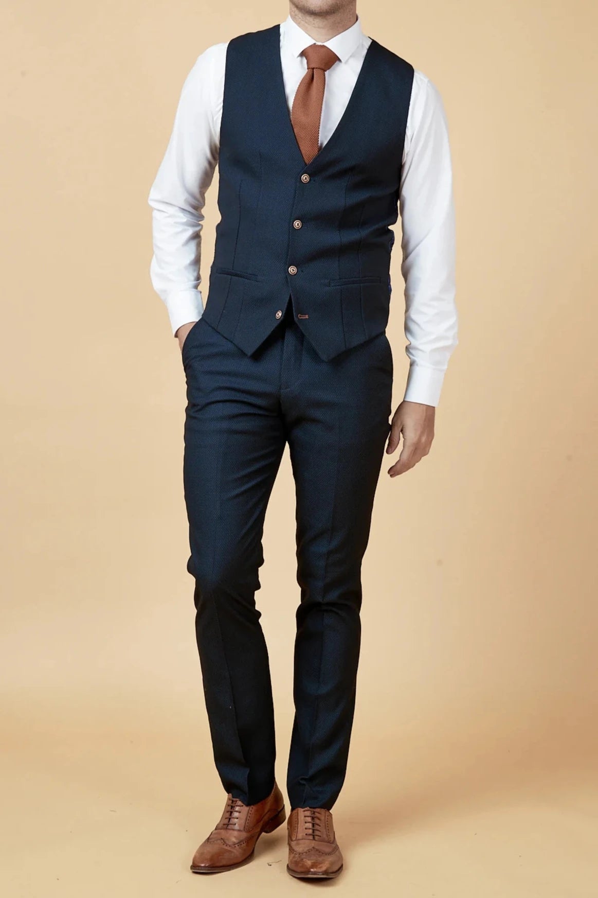 Max Navy Waistcoat