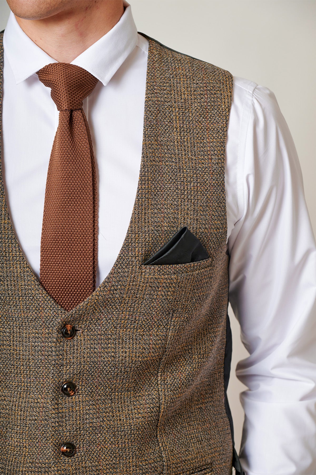 Kris Tan Tweed Waistcoat