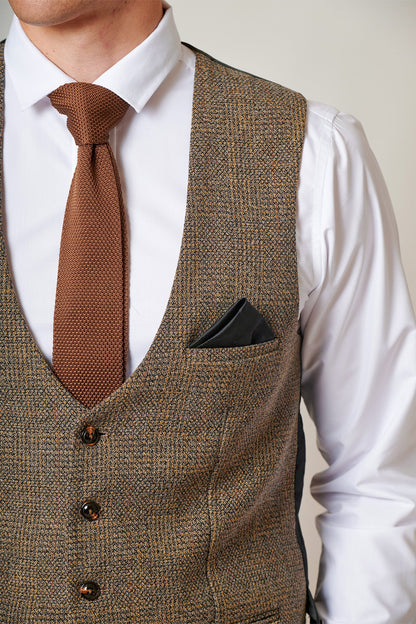 Kris Tan Tweed Waistcoat